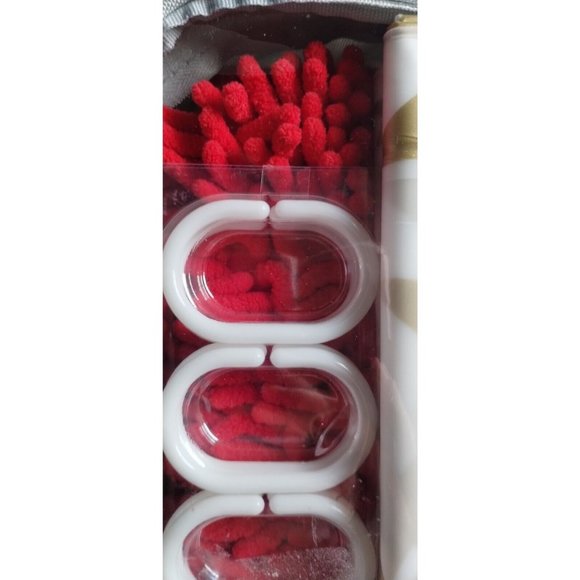 American Tradition 15 PC Holiday Bath Set Shower Curtains/ Mat/Hooks - Picture 8 of 8